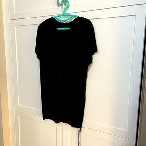 Capote Tunic Black tie braided top size XS